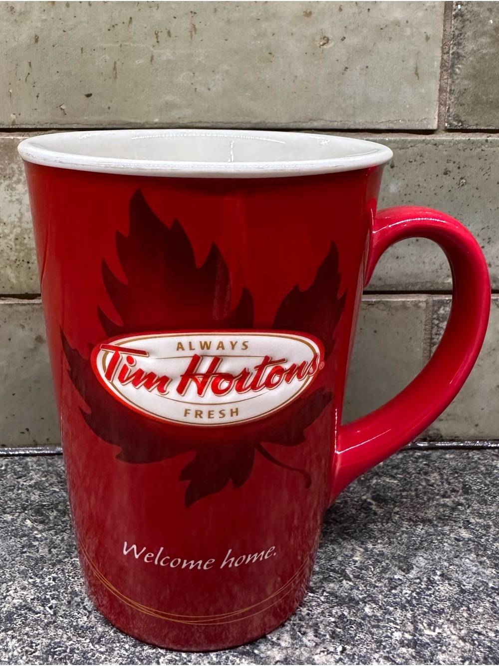 Tim Hortons 3D Large Red "Welcome Home" Ceramic Coffee Mug